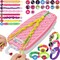 Friendship Bracelet Making Kit for Girls,DIY Arts and Crafts Toys,Jewelry String Maker Kit,The Best Birthday Gifts Ideas for Girls 6 7 8 9 10 11 12+ Years Old(Pink)